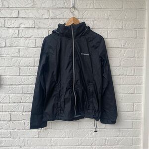 Columbia Windbreaker Black Lightweight Jacket size M
